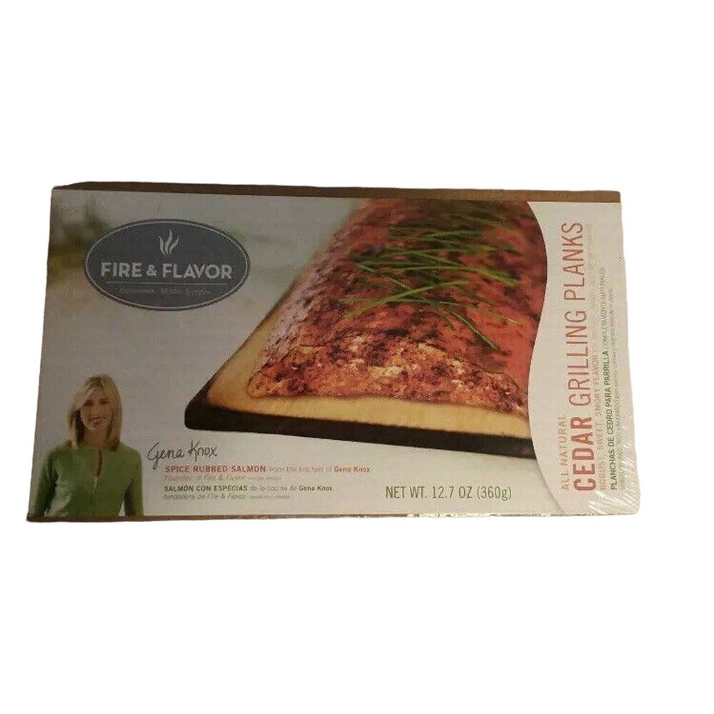 Fire & Flavor cedar grilling planks set of 2 gourmet for Smokey Flavor 12.7 Oz.